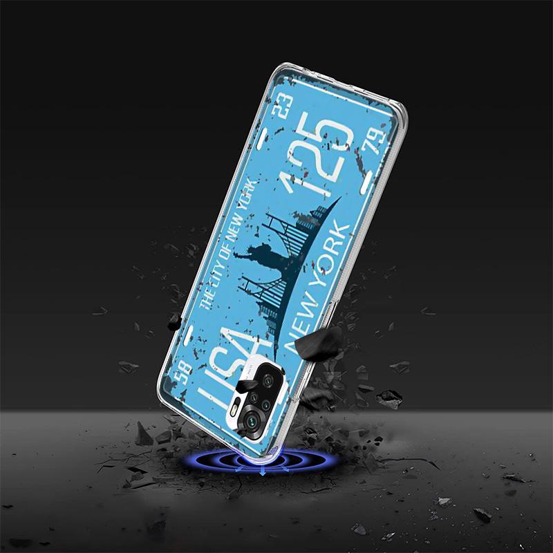 License New York Plate Number Cover Phone Case For Xiaomi Redmi Note 15 14 13 12 11 10 Pro Plus 14S 12S 11S 11T 11E 10S Soft Fun