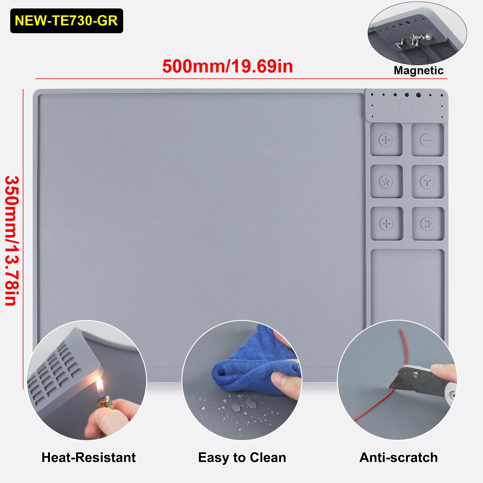 

Toolour Heat Resistant Solder Pad Large Anti-static Magnetic Silicone Pad Repair Pad for Electronic Repairs Soldering Tool 6mm