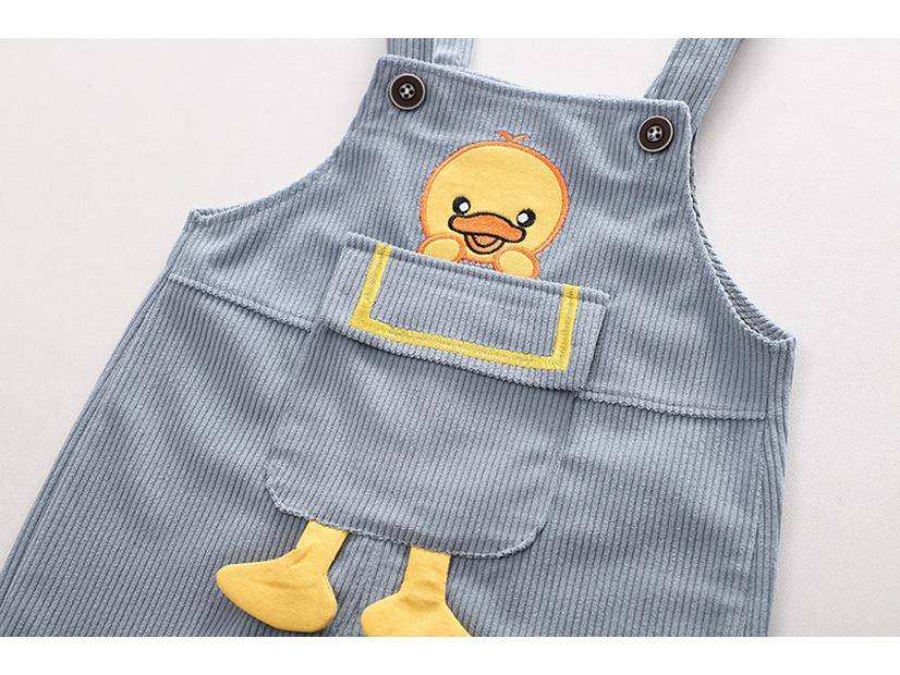 Boys' Korean Style Autumn Long-Sleeve Overall Set - 2 Piece Outfit for Kids.