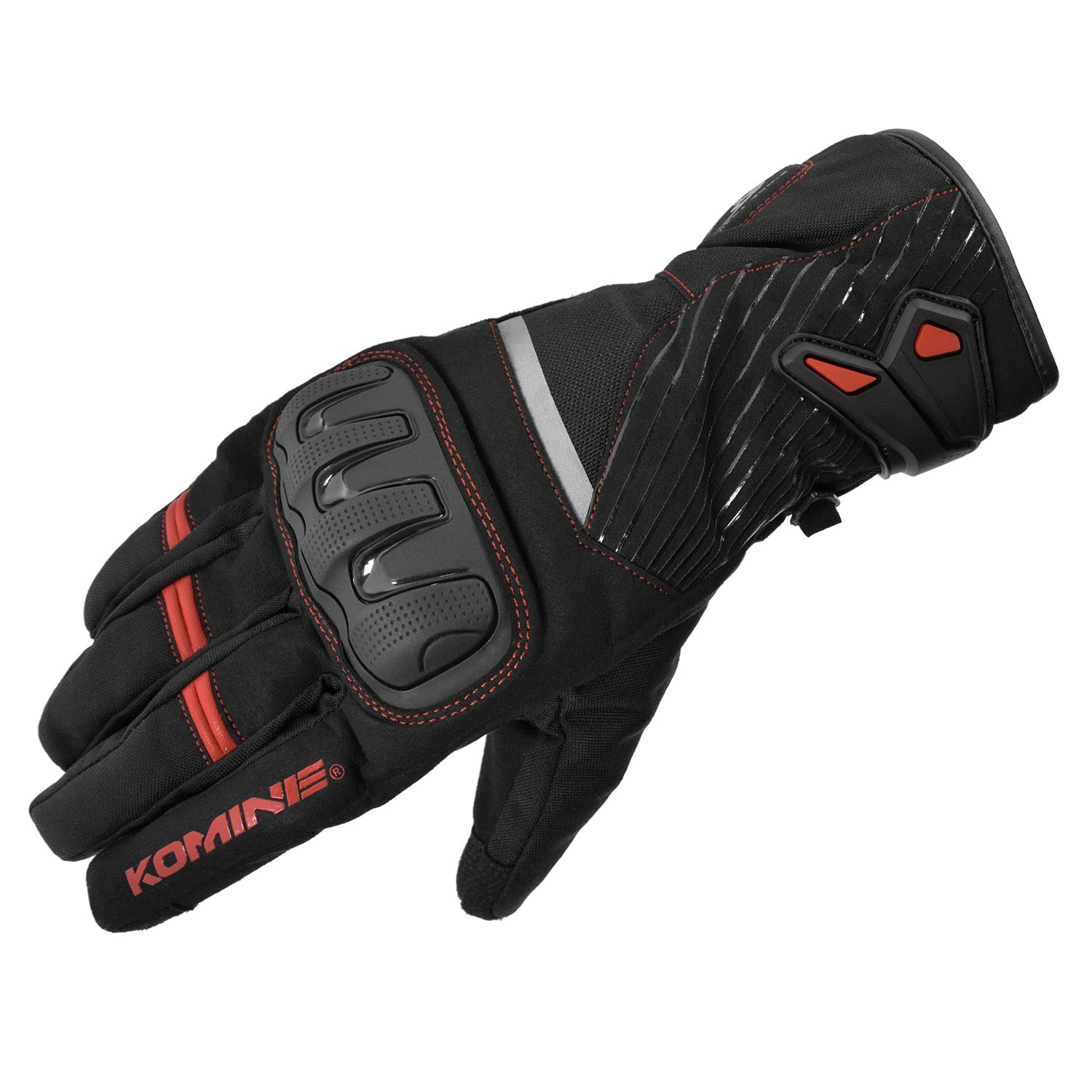 Мотоперчатки Komine Защитные Зимние XL GK-846 Перчатки, Черный/Красный,