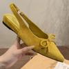 Pointed Toe Women Sandals Bow Fashion Elegant Flats Woman Shoes 2025 Summer Designer Shoes Walking Cozy Soft Zapatillas De Mujer