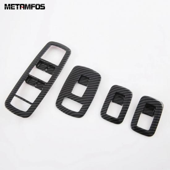 Window Lift Switch Cover Trim For Dodge RAM -2024 2025 Carbon Fiber Ide Armrest Decoration Frame Interior Accessories