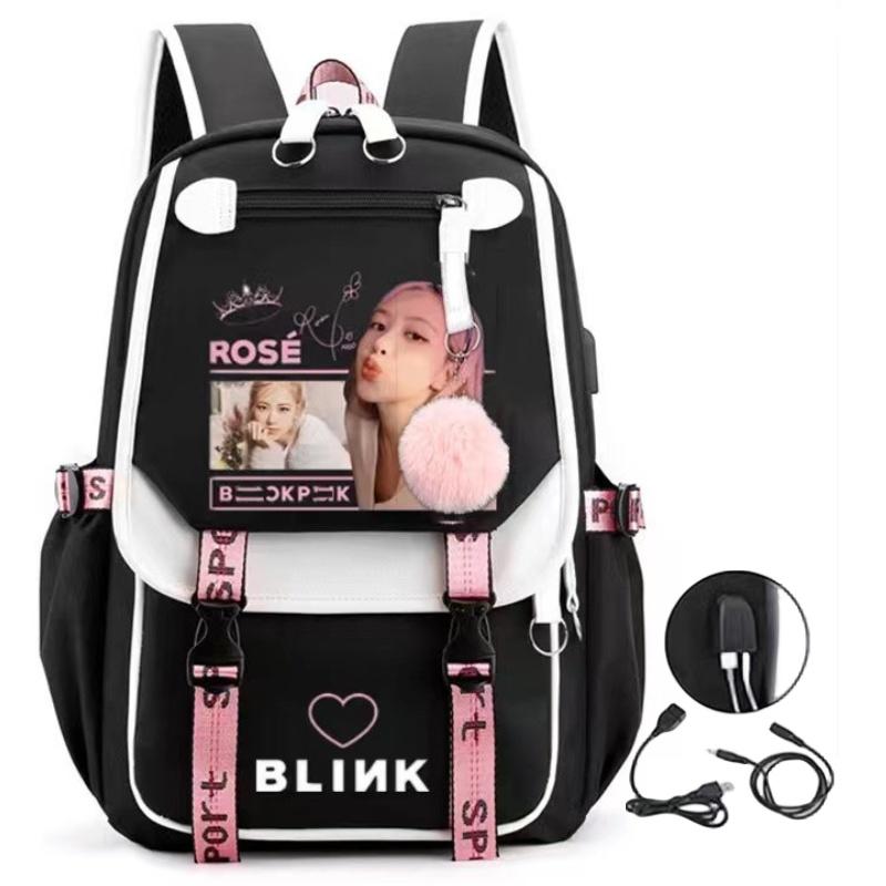 Blackpink Lisa Inspired Starry Sky Backpack Trendy Oxford Cloth Street Style Bag