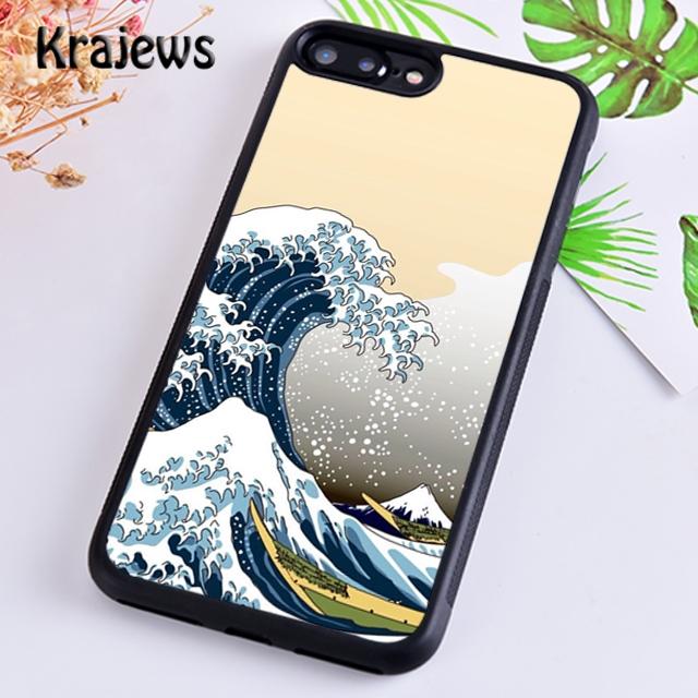 Krajews Cartoon Cute Stylish Waves Phone Case For iPhone 17 Air 16 15 14 plus 11 12 13 pro max Plus coque Shell Fundas