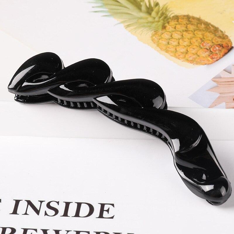 Fermaglio per capelli alla moda a forma di banana per donna, tinta unita, con torsione, per ragazze, con fermaglio per coda di cavallo, accessori per lo styling, copricapo