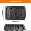 Nonstick Perforated 4 Cup French Bread Mold Carbon Steel Baguette Pan Hot Dog Bun Pan Bakeware Toast Cake Baking Tray Baking Too