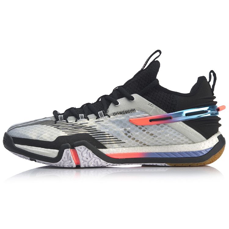 

Li-Ning Кроссовки для бадминтона Quick Start Ground Flying Professional с амортизацией, нескользящие, износостойкие, низкие, мужские, серые, черные AYAQ009-1