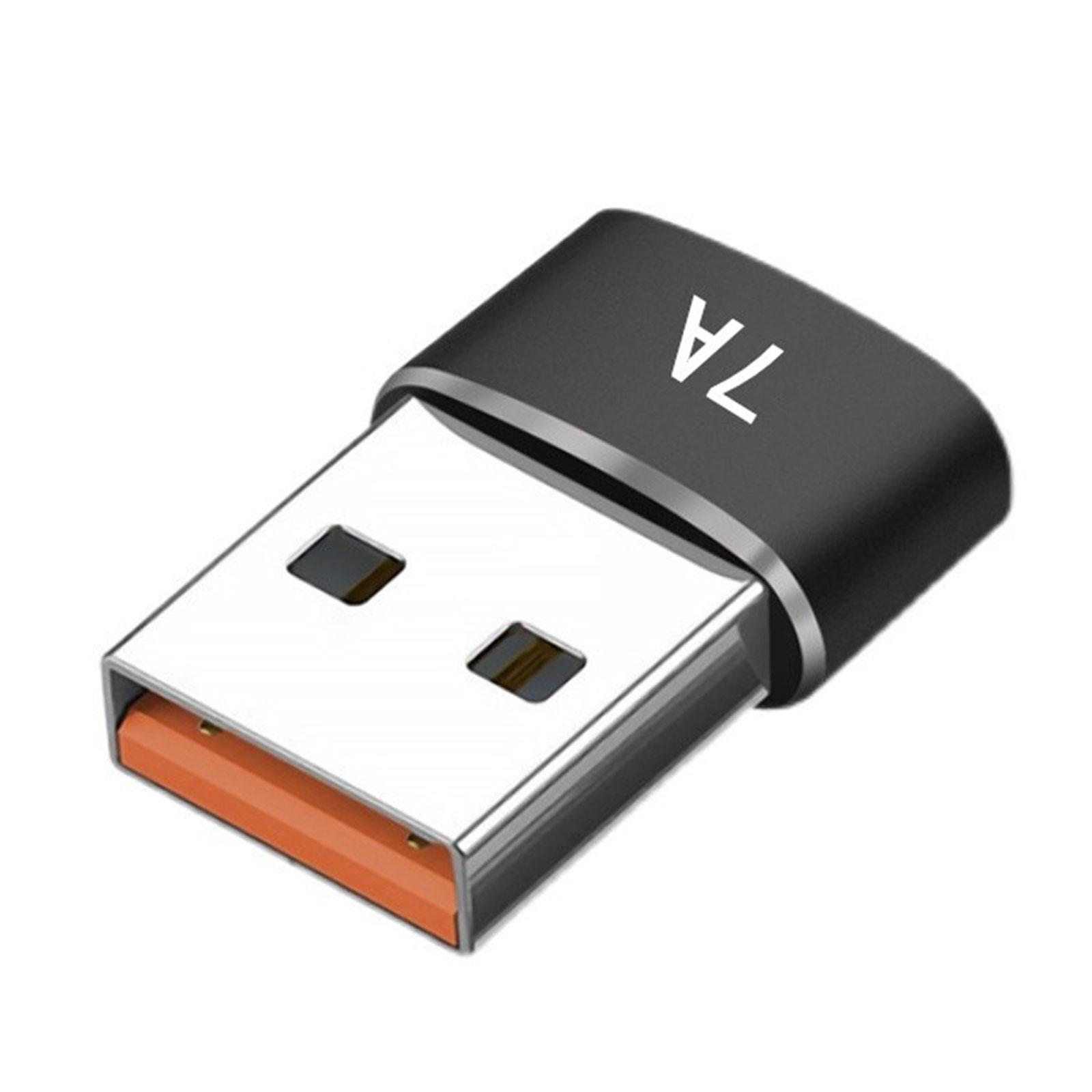 

Универсальные переходники Type C на USB-A, 6 А, быстрая зарядка, прочность, металлическая конструкция, передача данных, компактные, для путешествий чёрный