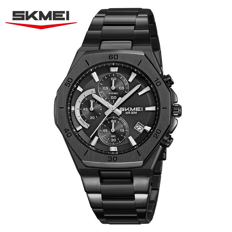Skmei Men Watch Business Militray Wristwatch 6-Hand Chronograph Quartz Casual Fashion Luxury Relogio Masculino