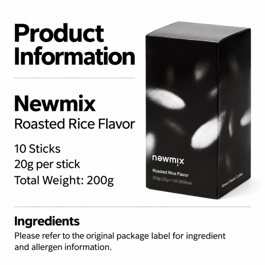 Newmix Coffee Roasted Rice Flavor 10 Sticks 200g