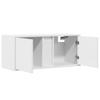 White Wall Mounted TV Cabinet with LED Lighting 80 x 31 x 35 cm