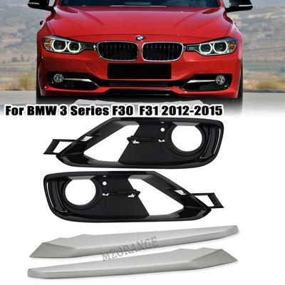 For BMW F30 F31 2012 2013 2014 2015 3 Series Fog Light Cover Headlight Trim Front Bumper Grille Covers 51117293106 Accessories