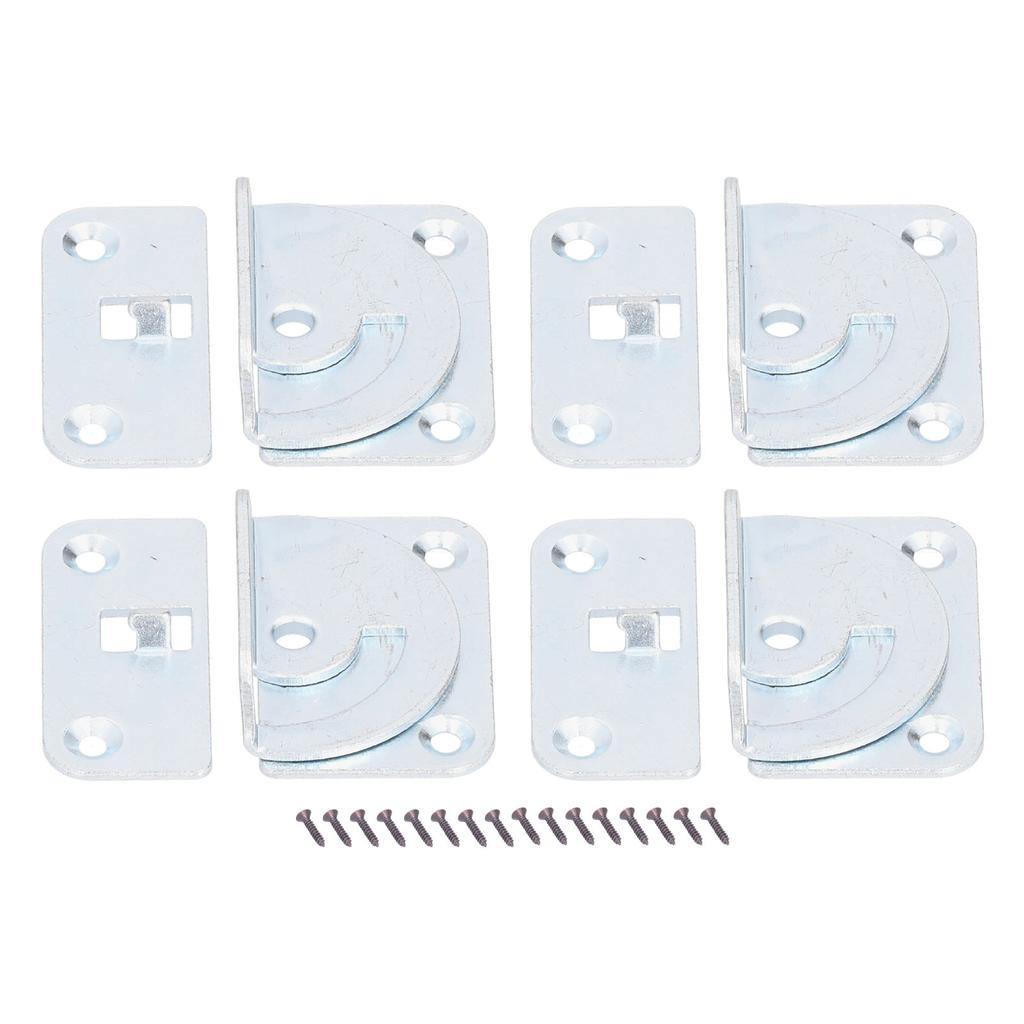 4PCS Bed Rail Bracket Heavy Duty Stainless Steel Bed Rail Fittings for Bed Frame Footrest