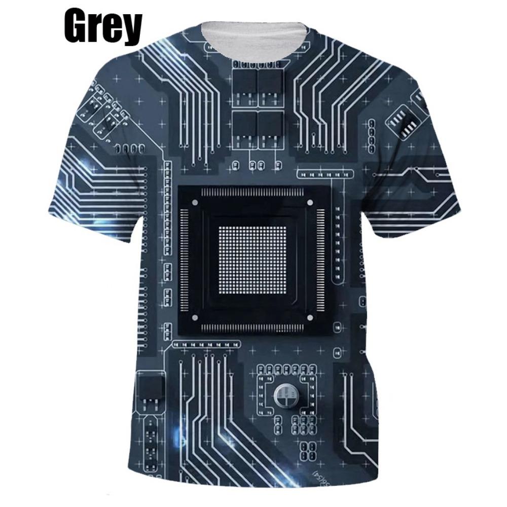 2025 Men's 3D Printing T-shirt Hip-hop Personality Short-sleeved Harajuku T-shirt