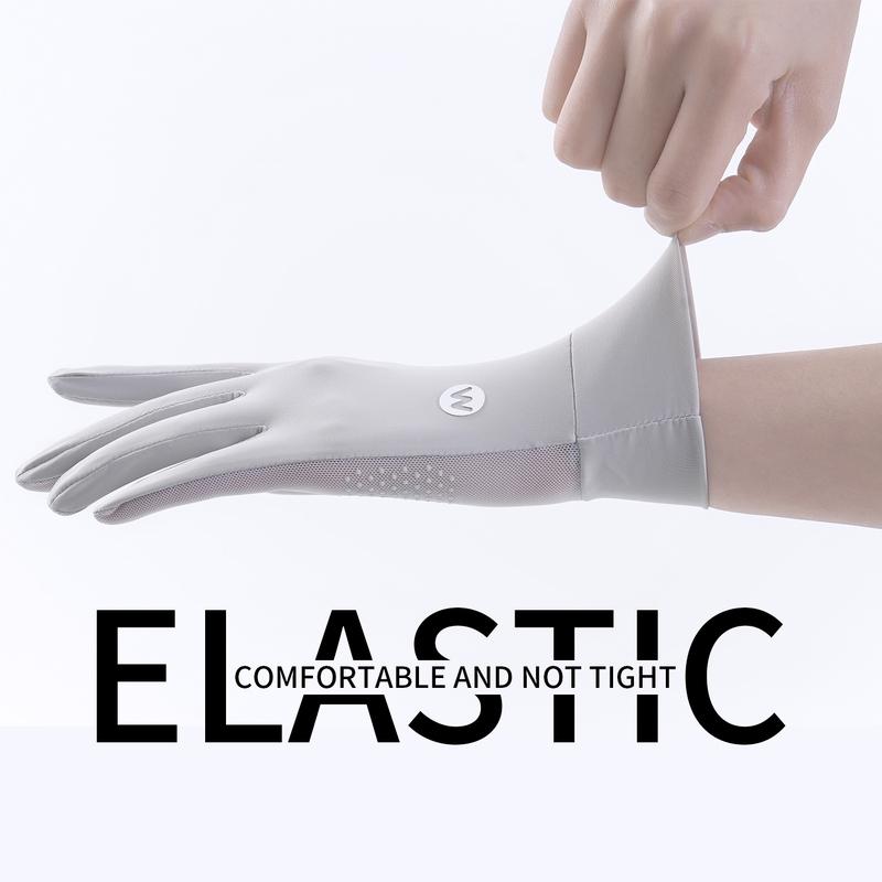 Unisex UV Protection Sunblock Gloves - Women Man Full Finger Sunscreen Gloves Touchscreen Gloves for Driving Hiking Riding