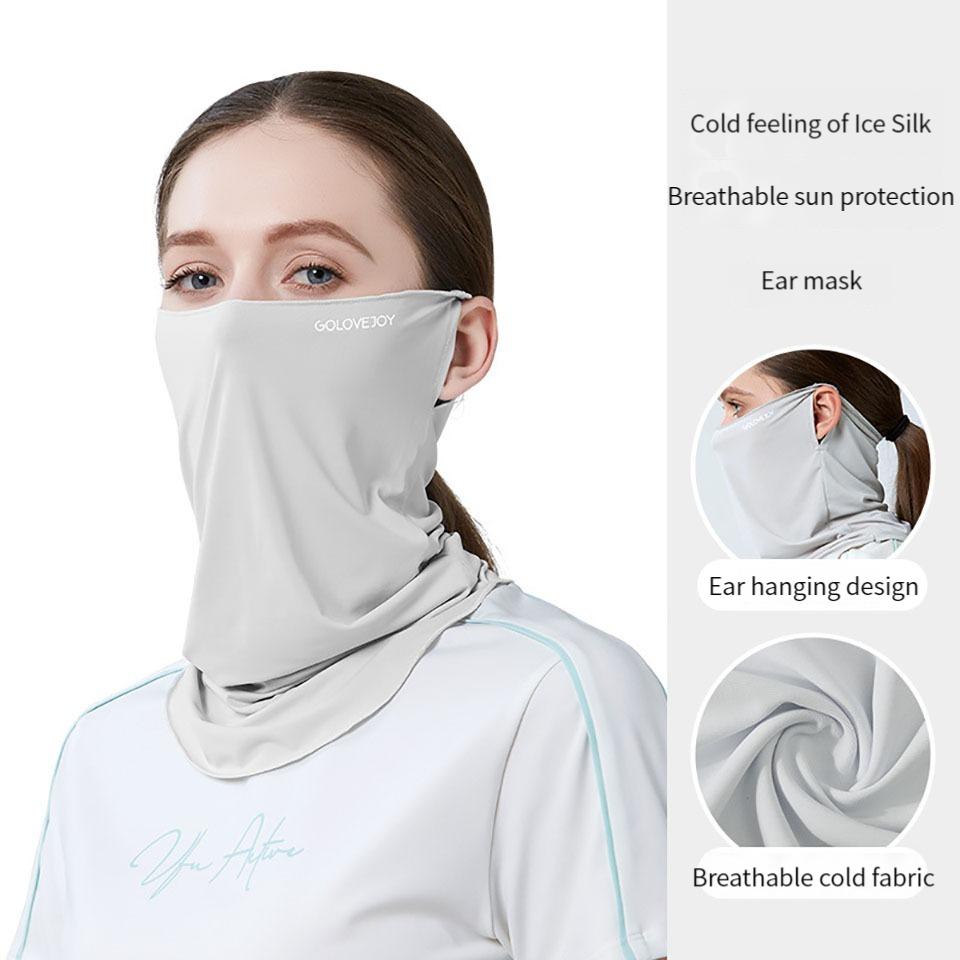 

Getinfit Summer Sun Mask Outdoor Riding Neck Protection Sun Shade Uv Protection Ice Silk Cold Feeling Hanging Ear Masks Unisex