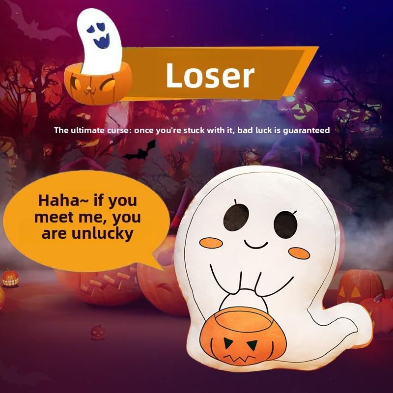 Halloween Spook Pluche Kussen Met Grappige Demon Print Voor Feestdecoraties En Cadeau-ideeën