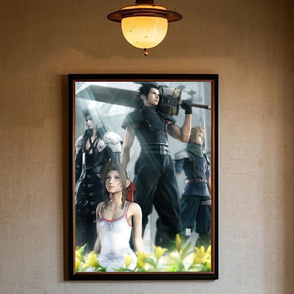 Video Games Final F-Fantasy Poster HD Art Sticky Wall Waterproof Home Living Room Bedroom Bar Aesthetic Decoration