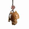 Hand-carved Wood Carving Pendant Cute Car Hanging Ornament Wooden Cat Phone Chain  Phone Accessory