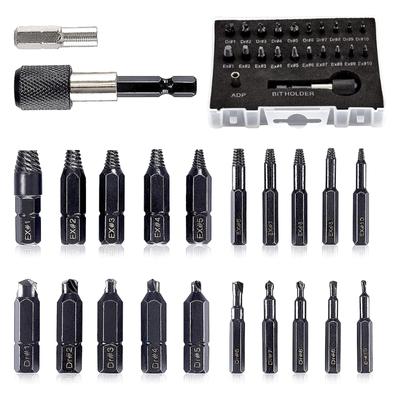 22Pieces Damaged Screw Extractor Drill Bit Set Stripped Screw Extractor Kit for Broken Bolt Extractor All-Purpose