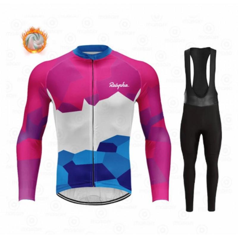 Unisex Fleece Long Sleeve Cycling Jacket Windproof Warm Mountain Bike Outerwear Winter Sportswear