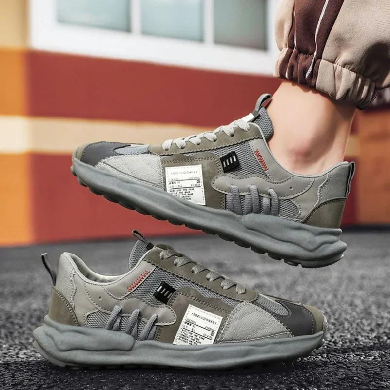Pantofi de modă pentru bărbați Pantofi sport de vară cu plasă respirabilă Pantofi sport casual confortabili pentru alergare Tineret Bărbat Pantofi retro cu talpă groasă