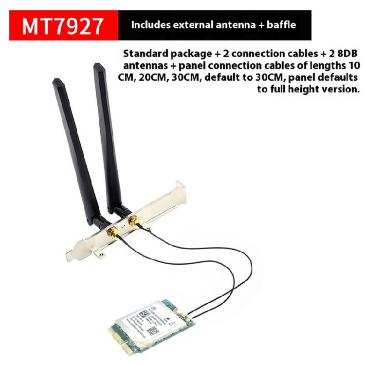 Cutting Edges MT7927 WiFi7 Wireless Adapters NGFFs M.2 Interfaces 320MHz Bandwidth 6GHz Channel 8774Mbps Metal Body