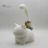 Creative Gift for Her Cute Cat Ring Holder, Minimalist Stand Bedroom Dressing Decorative Figurine Table, Sitting Jewelry Organizer Rings And Earrings