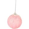 Pink Styrofoam Bauble with Glitter and Sequins