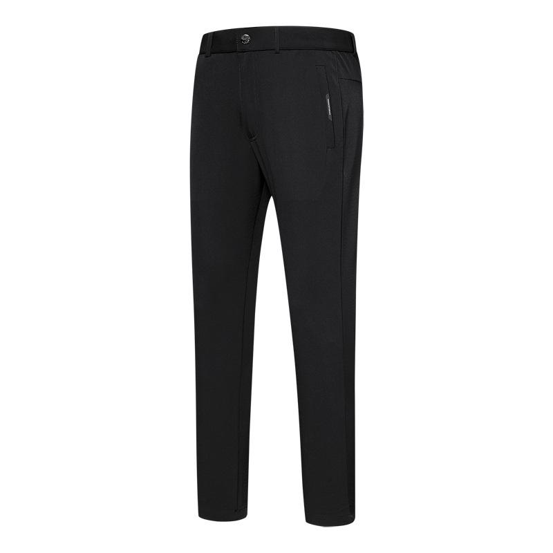 Men's Quick-Dry Sports Casual Pants with Zipper Pockets - Plus Size, Loose Fit, Straight Leg, 2023 Spring/Autumn Collection
