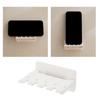 Toothbrush Holder Wall Mount Mobile Phone Shelf for Bathroom Organization Multipurpose Toothbrush Shelf Rack 4Slot