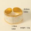 Luxury Non-Fading Drip Oil Open Ring - European and American Style Stainless Steel Statement Jewelry
