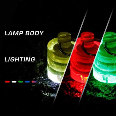 Fish Trap Light Mini Cylindrical LED Three Color Flashing Fishing Lamp for Angling
