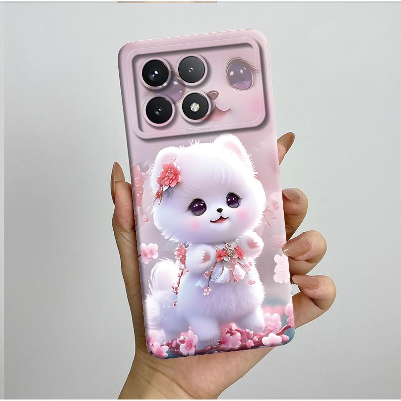 Shockproof Phone Case for Xiaomi Poco F6 Pro 5G Redmi K70 Pro Pretty Butterfly Flower Soft TPU Shell PocoF6Pro Bumper Back Cover