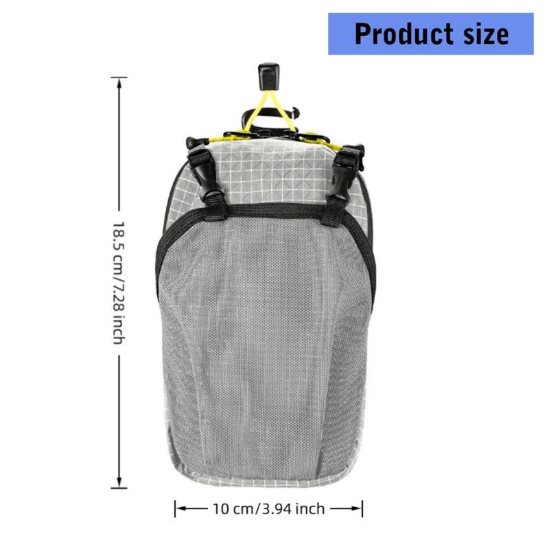 Outdoor Shoulder Strap Mesh Water Bottle Pouches With Double Storage Compartments For Hiking Cycling Small Items Carry