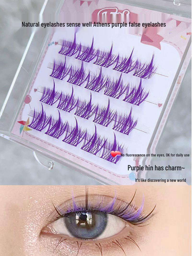 

Многоцветные накладные ресницы Spicy Girl: Легкий трехшаговый косплей-макияж глаз «Хвост» Синие кластеры.