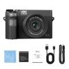 Professional 4K Mirrorless Camera 75MP Double Cameras 18X Digital  9 Photo Mode Portable Detachable Battery Support