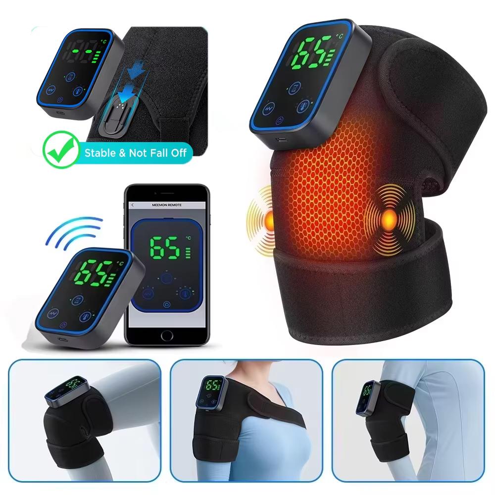 Electric Knee Pad Fast Heating Vibration Massage 5000mAh Knee Temperature Massager Shoulder Elbow Brace Leg Joint Muscle Relax