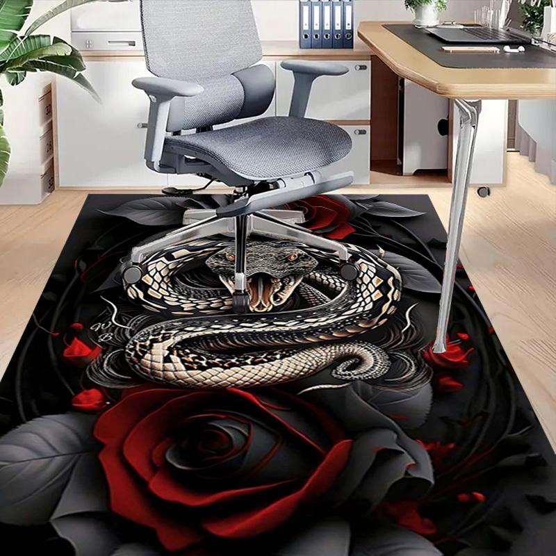 1PC Snake Rose Anti-slip carpet, suitable for Office, bedroomand playrooms. It can also be used as a sofa footrest cover-R92