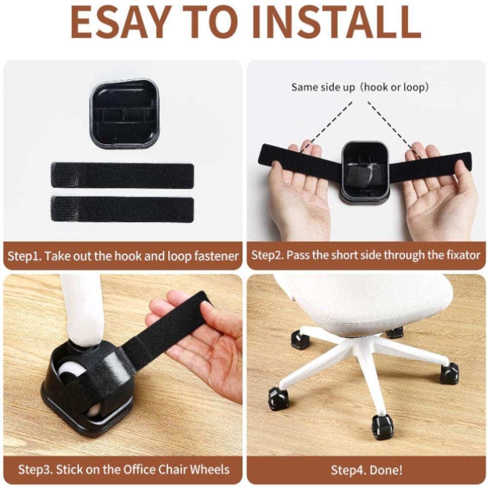 5pcs Soft Felt Bottom Furniture Pads Heavy Duty Straps Design Roller Pads Quiet Anti-Aging Floor Guards Furniture Use