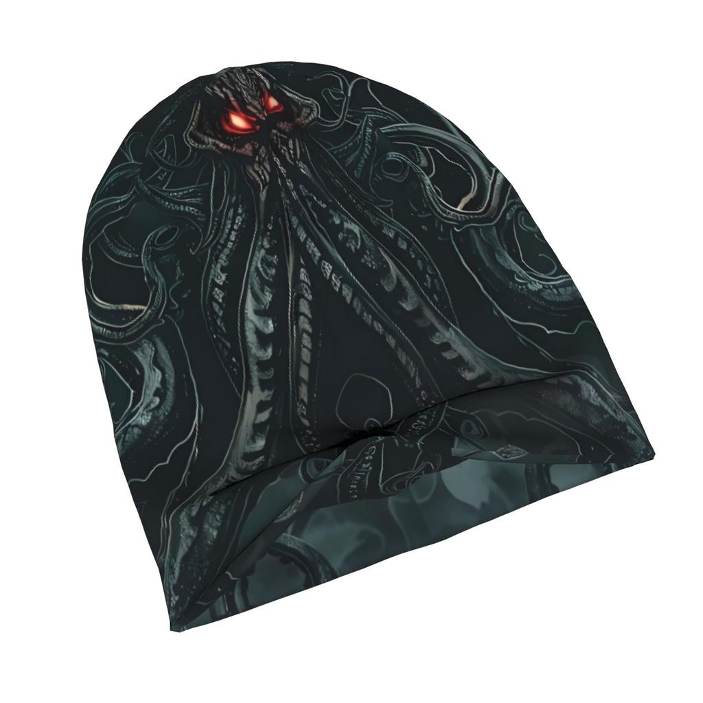 2D Flat Printing Cthulhu And Lovecraftian Horror Adult Fashion Beanie That Effortlessly Transitions from Morning Commutes To Evening Walks While Maint
