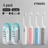 Etravel Travel Folding Soft Toothbrush 4-Pack