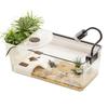 Turtle Tank with Basking Ramp Reptile Terrarium for Frog Hermit Crabs Amphibians Breeding Feeding Habitat Container