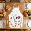 Set Of 6 Aprons With Floral And Butterfly Prints, Made Of Polyester, Suitable For Kitchen Cooking And As A Protective Garment