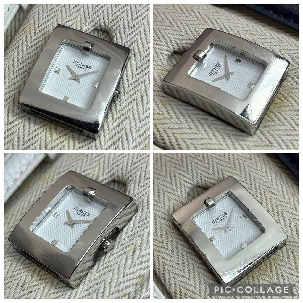 Used [Movable Genuine Product] Hermes Watch H Watch Square QZ Ladies BOX