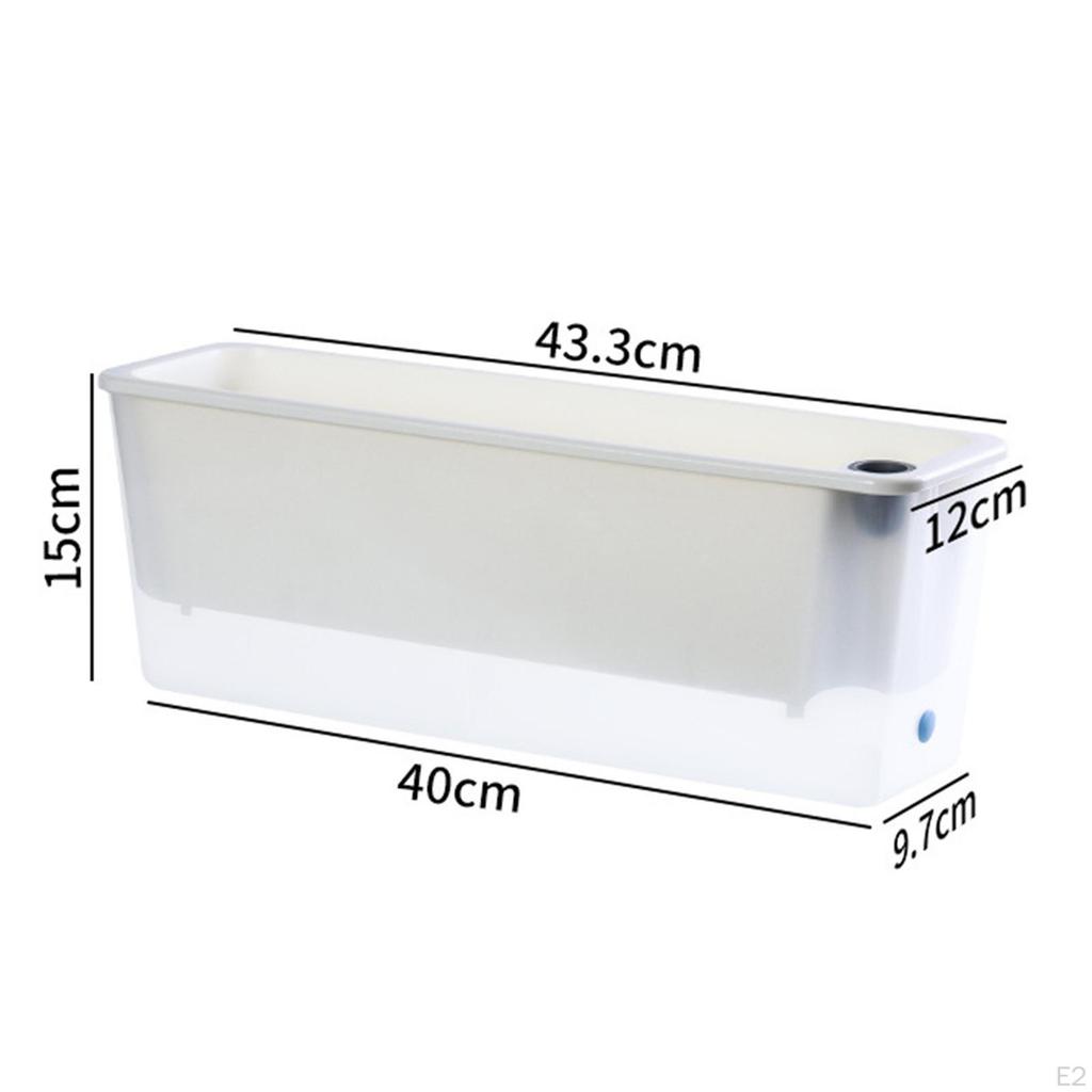 Rectangle Planter Box for Flowers Self Watering Large Capacity Outdoor