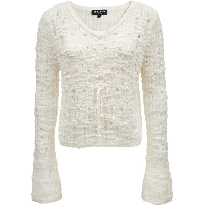 

VEROMODA Women s Sequin V-Neck Knit Two-Piece Set M