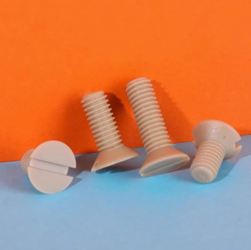 M2 M3 M4 M5 M6 M8 M10 M12 x4-50mm PEEK Nylon Schlitz Senkkopf Flachkopf Schrauben Bolzen Elektrizität Isolation Hohe Temperatur