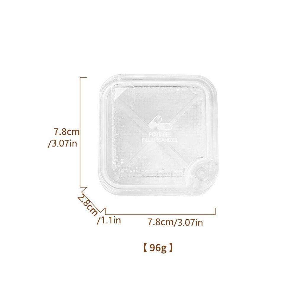 Transparent Medicine Packaging Box Moisture-proof Mini Pill Box Convenient 7 Day Pill Box  Travel