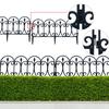 5PCS Garden Plastic Rail Fence Detachable Protective Guard Edging Border Decoration for Outdoor Lawn Patio